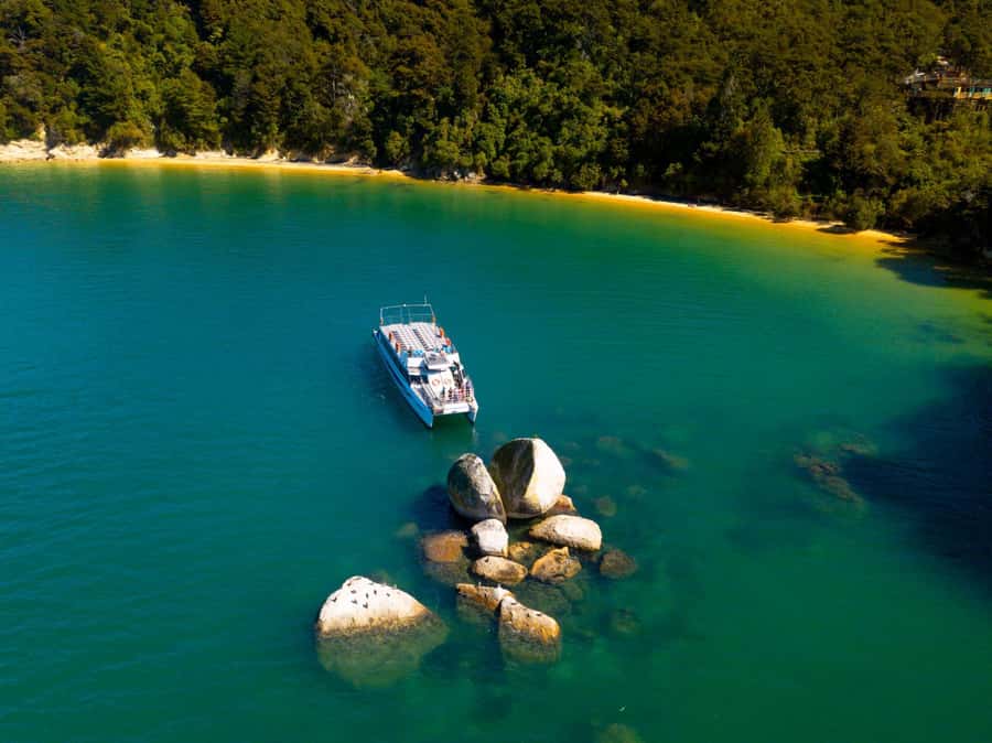 Abel Tasman National Full Park Scenic Cruise - Awaroa and the run toward Totaranui