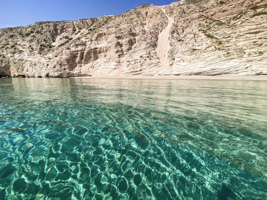 Adamas: Milos & Polyaigos Full-Day Sailboat Tour with Lunch - Gerakas: a quieter swim in emerald water