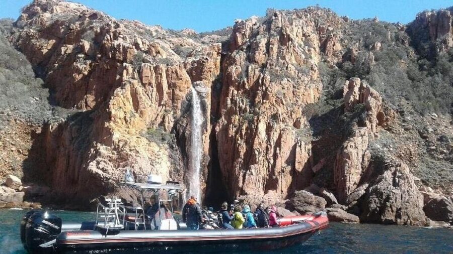 Ajaccio/Porticcio: Scandola & Piana Semi-Rigid Boat Day Trip - The red walls of the Calanques de Piana