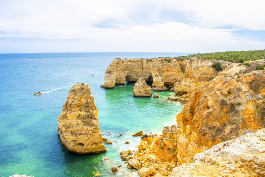 Albufeira: Benagil Caves & Dolphin Watching Speed Boat Tour - Entering Benagil Cave