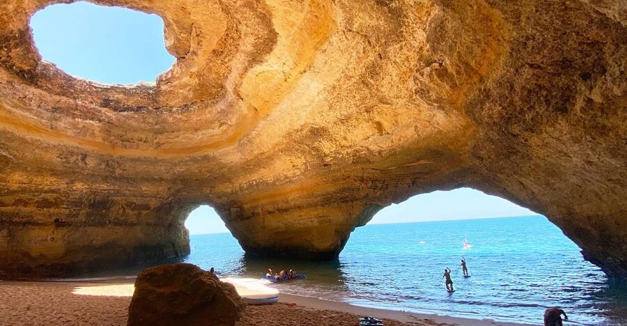 Albufeira: Benagil Caves & Dolphin Watching Speed Boat Tour - A possible swim in clear Atlantic water