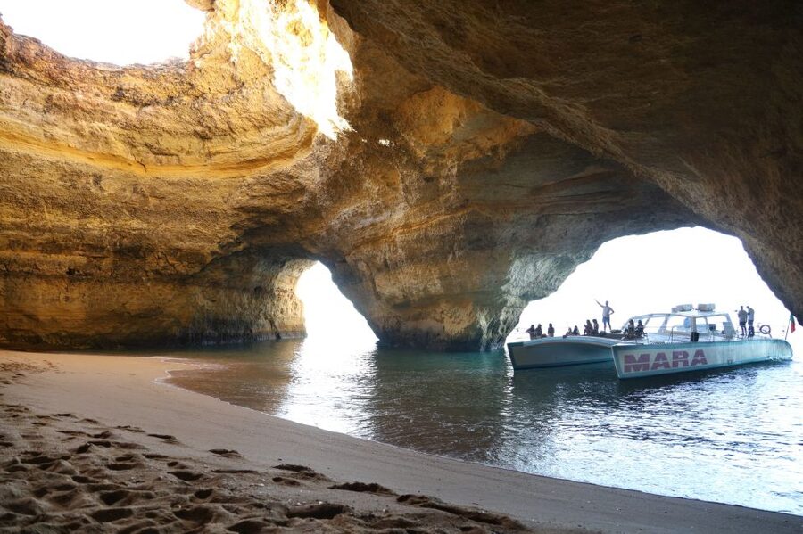 Albufeira: Caves and Coastline Catamaran Cruise to Benagil - At a glance
