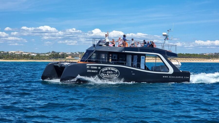 Albufeira: Coastline and Benagil Caves Tour by Catamaran - Galé, Salgados, and the long coastal view