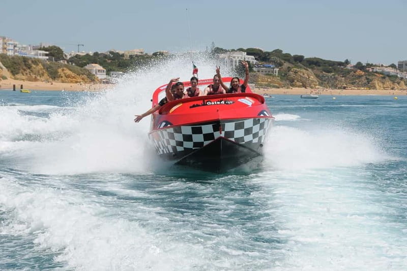 Albufeira: High-Adrenaline Jet Boat Ride - From Gate 4 Café to the open water