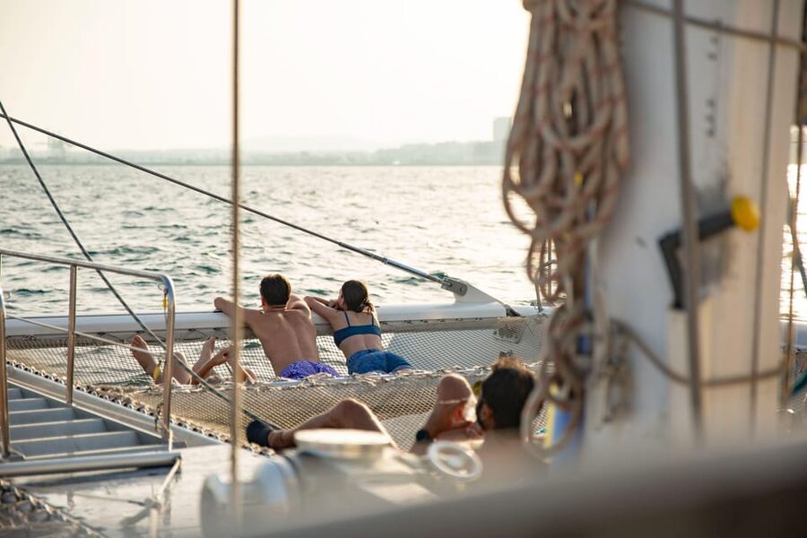 Alicante: 2-Hour Late Afternoon Catamaran Cruise - Fruit, drinks, music, and the onboard bar