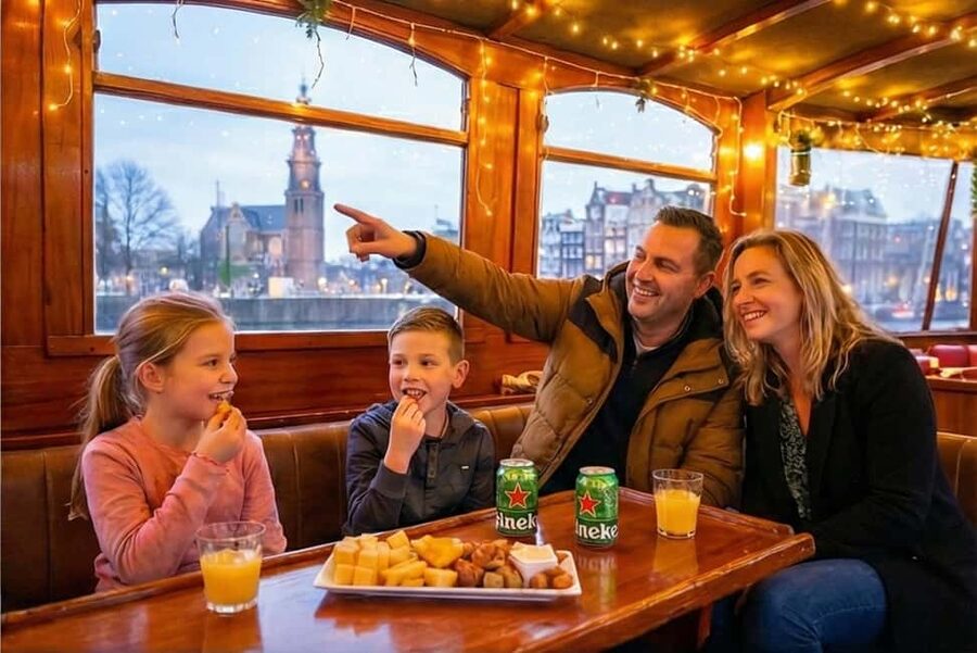 Amsterdam: 90 min Cruise with Local Guide & Unlimited Drinks - Dutch snacks and the all-inclusive choice
