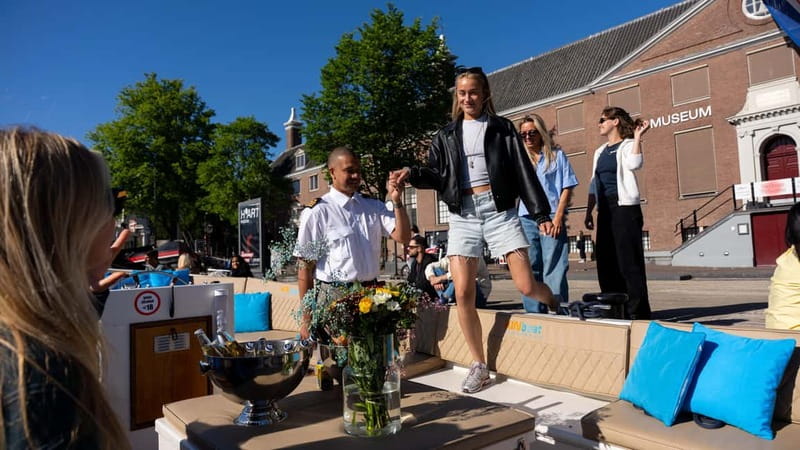 Amsterdam: Canal Cruise in Open Boat with Drink Option - Westerkerk, Prinsengracht, and the Nine Streets