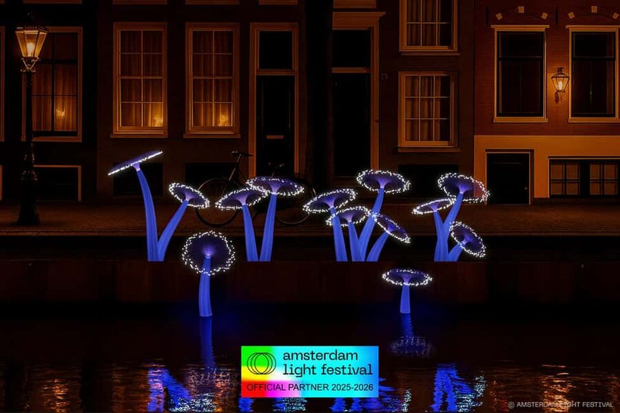 Amsterdam: Light Festival Heated Cruise + Hot Choco + Snack - Inside the classic saloon boat