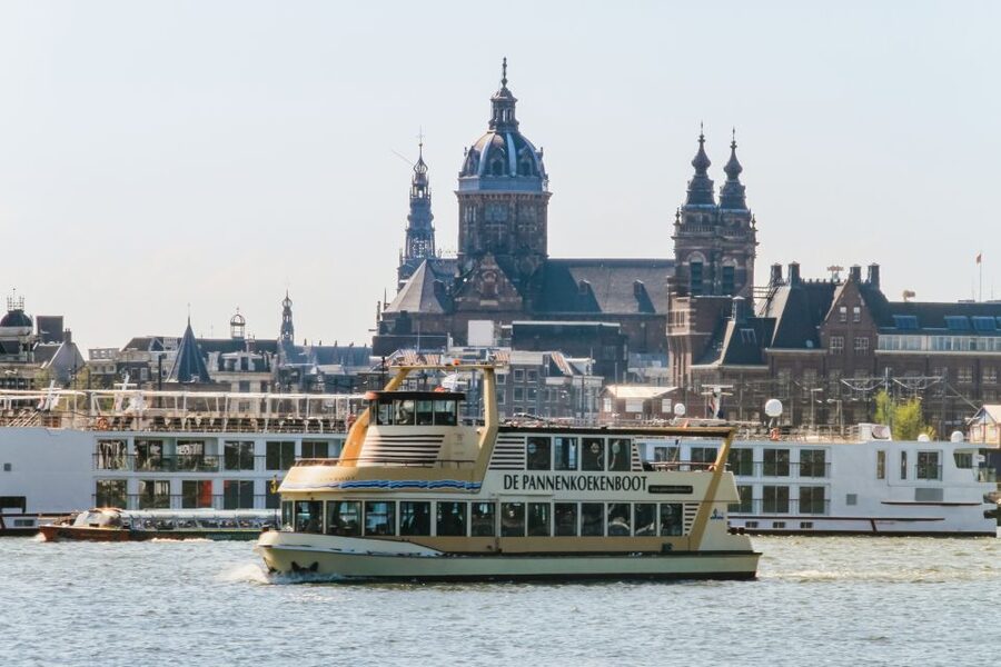 Amsterdam: River Cruise With All-You-Can-Eat Dutch Pancakes - Getting to the boat by free ferry