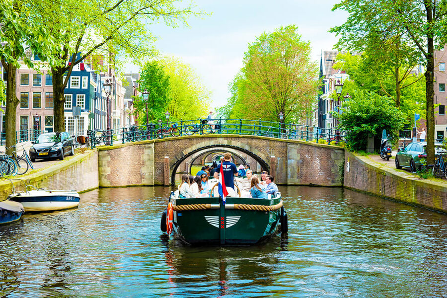 Amsterdam: The Newest Canal Cruise with Drink Option - The route from the Basilica of Saint Nicholas to the Amstel
