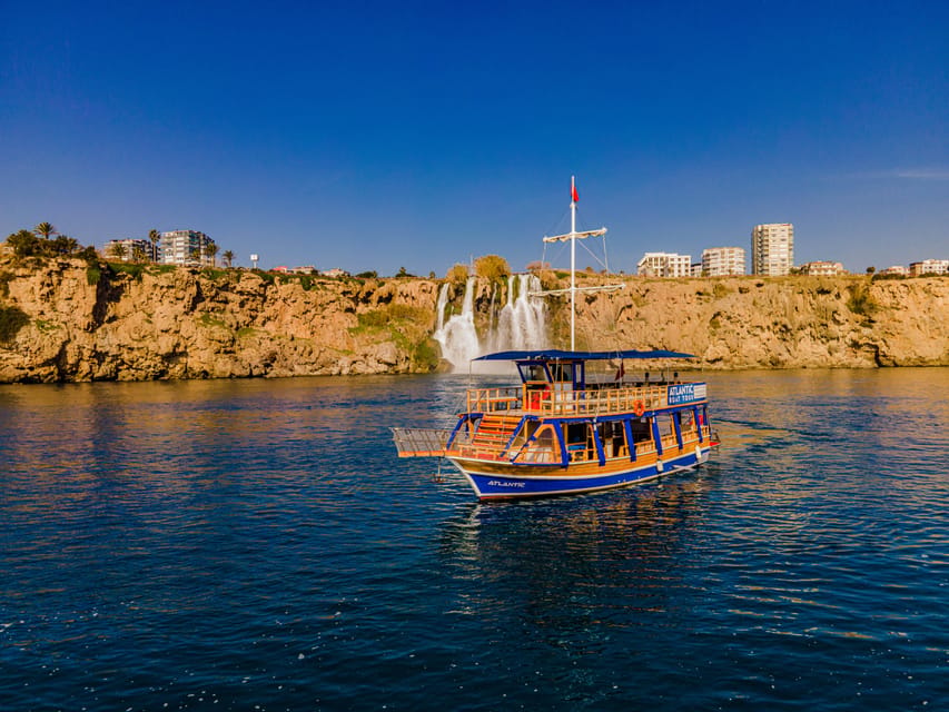 Antalya: Beach & Waterfalls Boat Trip w/ Lunch & Soft Drinks - Duden Waterfalls and the long swimming break