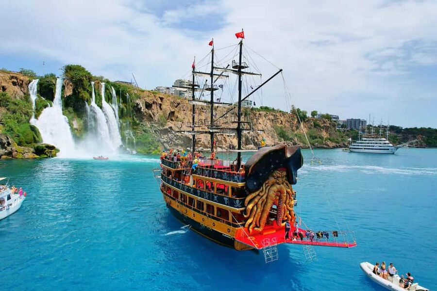 Antalya: Lara Pirate Boat Day Trip w/ Lunch & Soft Drink - Swimming in the Mediterranean Bays