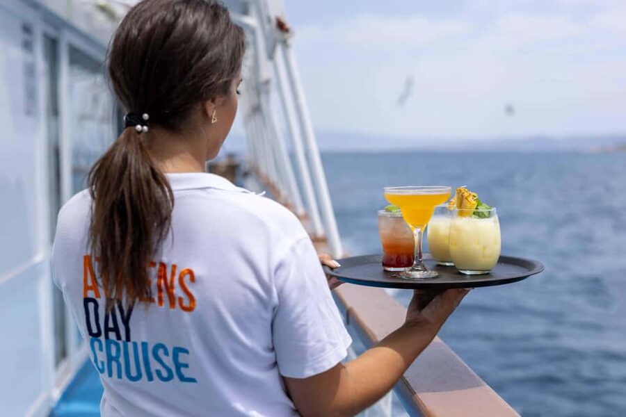 Athens: Islands Swimming Day Cruise. DJ, Lunch & Drinks inc. - Aegina: pistachios, harbor walks, and optional history