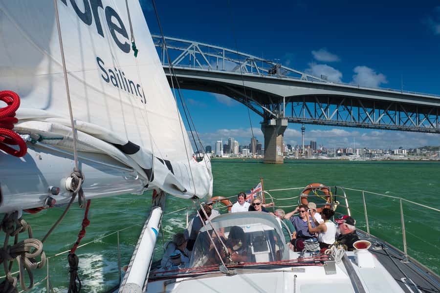Auckland Harbour 1.5-Hour Sailing Cruise - Westhaven Marina and the working harbour