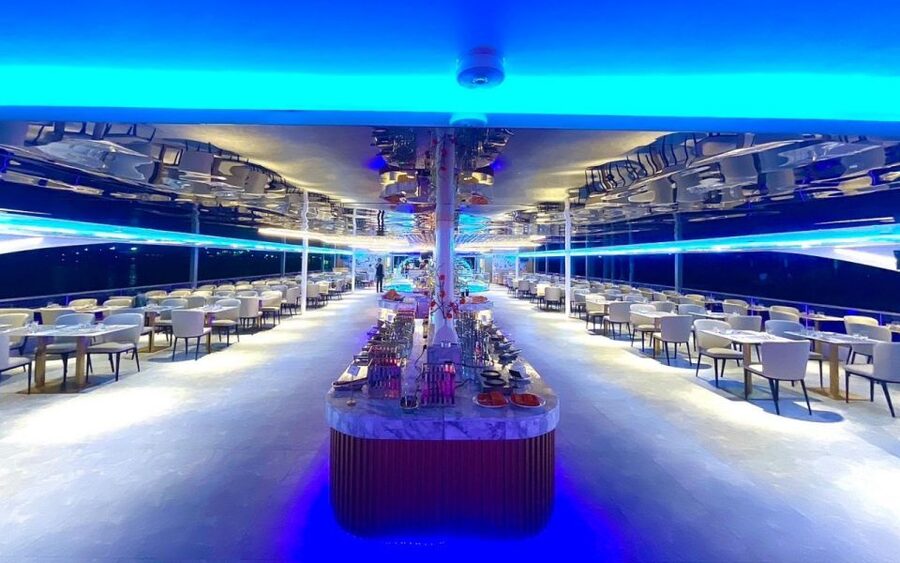 Bangkok:The Planet Sunset&Dinner Cruise on Chao Phraya River - Bangkok landmarks from the river