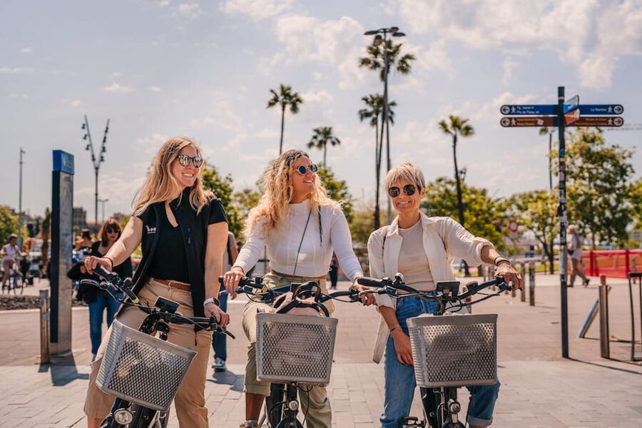 Barcelona: E-Bike Tour with Montjuic Cable Car & Boat Ride - A four-hour Barcelona overview on two wheels