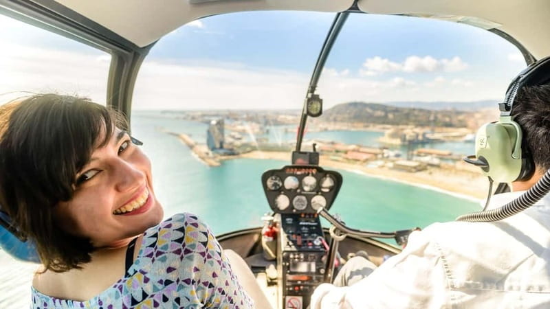 Barcelona: Helicopter Flight & Heliport Boat Transfer - A quick look at Barcelona from the helicopter