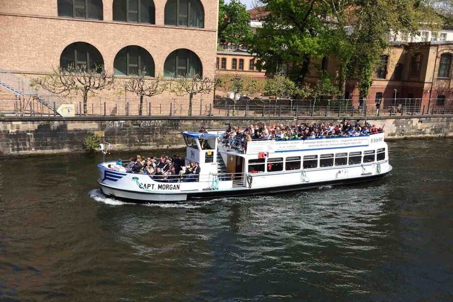 Berlin: Hop-On-Hop-Off Bus with Boat Cruise Option - Gendarmenmarkt and the route toward Alexanderplatz