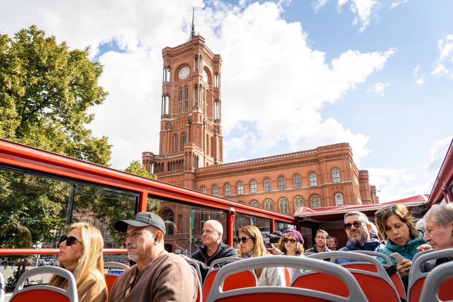 Berlin: Hop-On-Hop-Off Bus with Boat Cruise Option - What the upper deck is really like