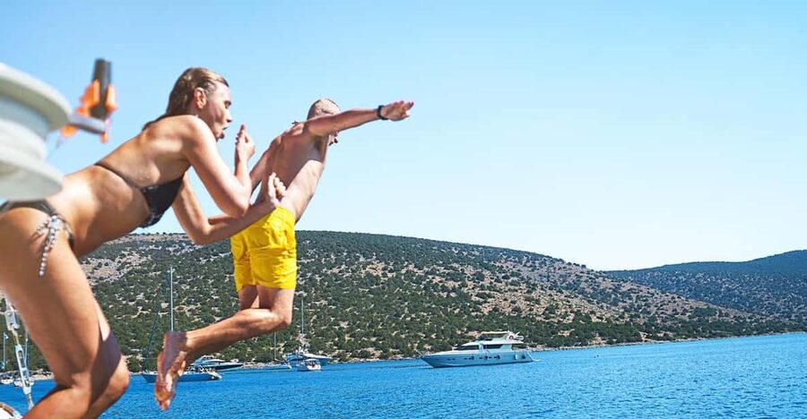 Boat Party to the Beach with Swimming Stops, DJ and Open Bar - Who will enjoy this cruise most