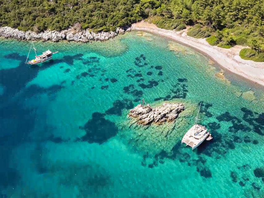 Bodrum: Orak Island Boat Tour with Swim Stops and Lunch - German Bay: your first taste of the clear water