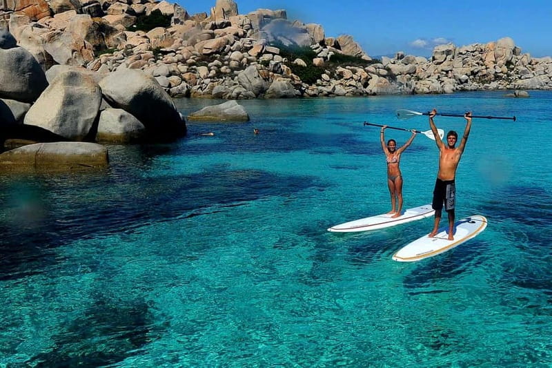 Bonifacio: Catamaran trip with snorkeling at the Lavezzi Islands - The first 45 minutes under sail