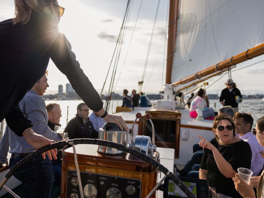 Boston: Harbor Champagne Sunset Sail from Rowes Wharf - Dress for the harbor, not the sidewalk