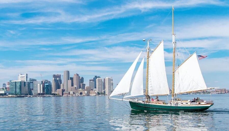 Boston: Tall Ship Harbor Sail - No formal narration, but plenty of room for questions