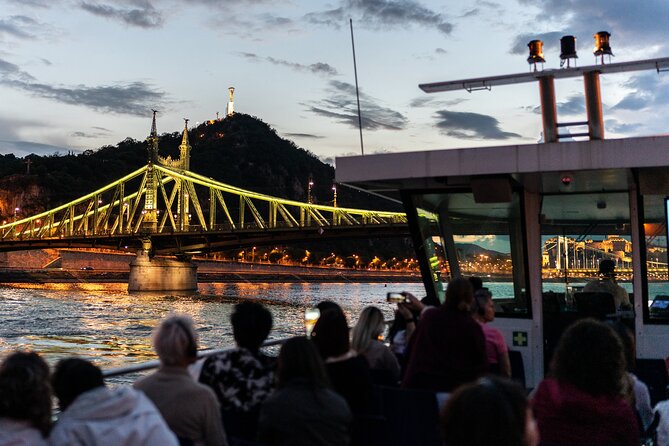 Budapest Danube River Sightseeing Night Cruise with Drink - Budapest by boat, with the lights switched on