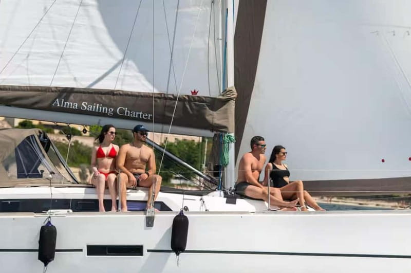 Cagliari: Catamaran Tour, Swimming, Snorkeling, & Prosecco - From Portus Karalis to the open Gulf