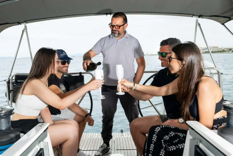 Cagliari: Catamaran Tour, Swimming, Snorkeling, & Prosecco - Cala Bernat gives you the first coastal view