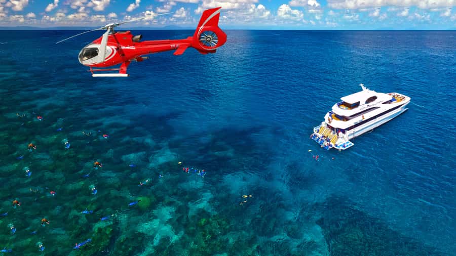 Cairns: Great Barrier Reef Cruise & Scenic Helicopter Flight - The Evolution makes a long day easier