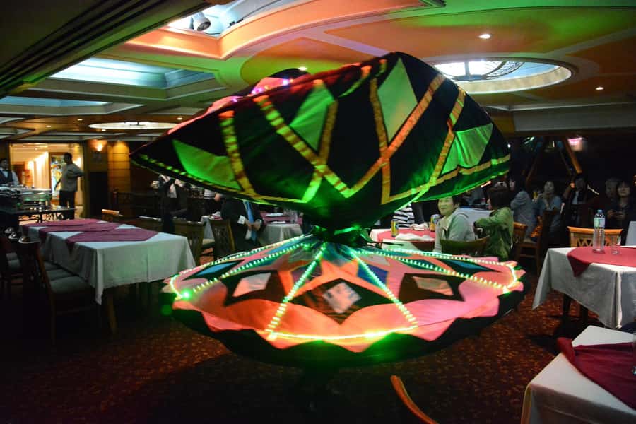 Cairo: Nile Sunset Dinner Cruise, Show & Optional Transfer - The boat, seating, and outside deck