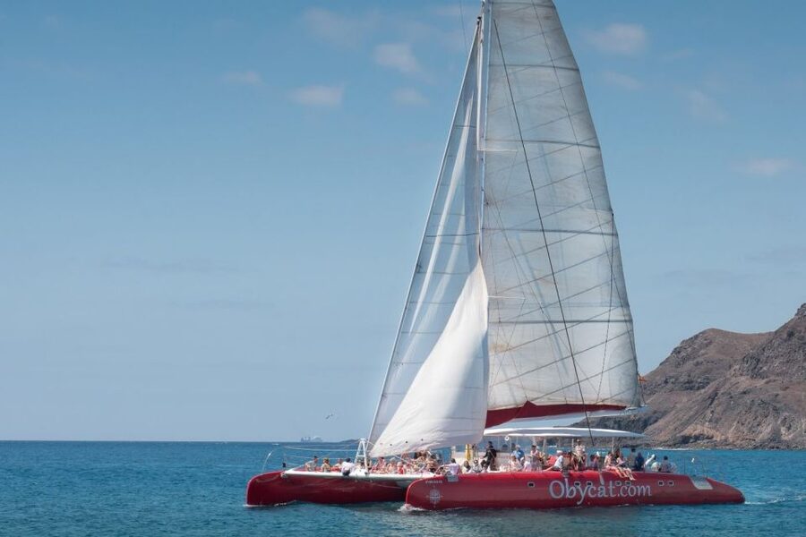 Caleta de Fuste: Catamaran Sailing Experience - Sailing from Caleta de Fuste on the Obycat