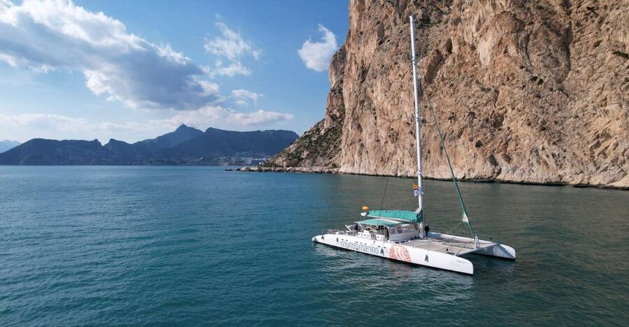 Calpe: Catamaran Tour with Optional Swim Stop - Sailing out from Calpe port