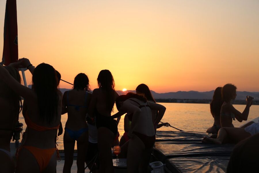 Cambrils: Sunset Catamaran Cruise & Drinks w/ Sunbed - The swim stop is a highlight, but not a guarantee
