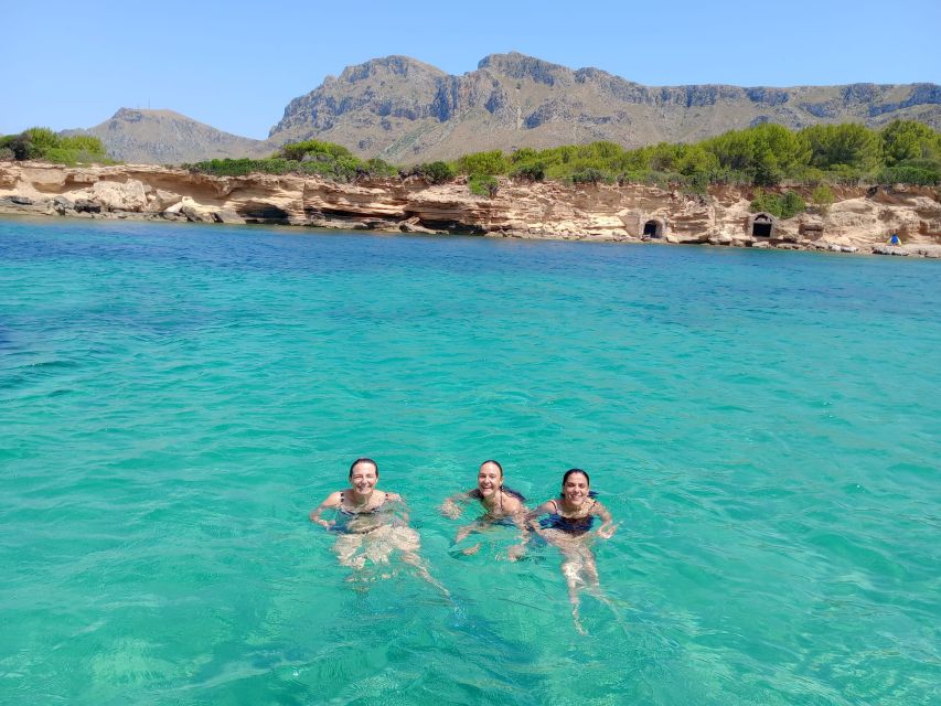 Can Picafort: Dolphin Watching Boat Tour, Swimming stop - The cave and cove on the way back