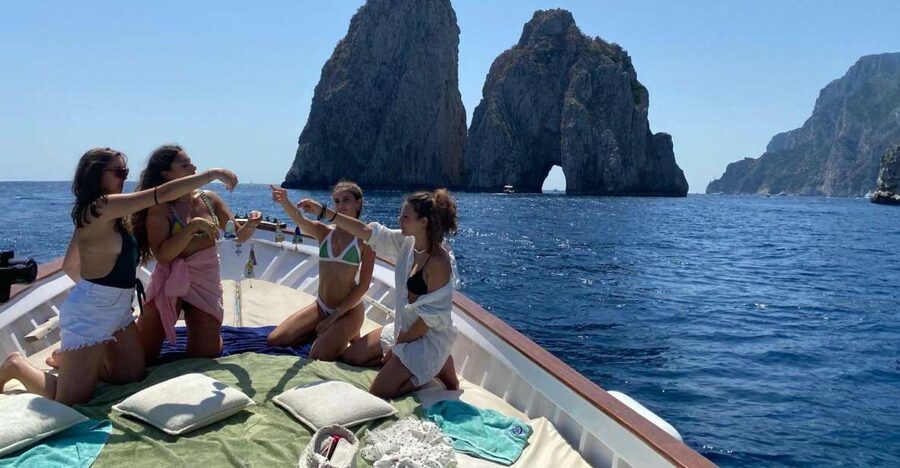 Capri: Island and Grottos Boat Cruise with Snacks and Drinks - Marina Grande is an easy starting point