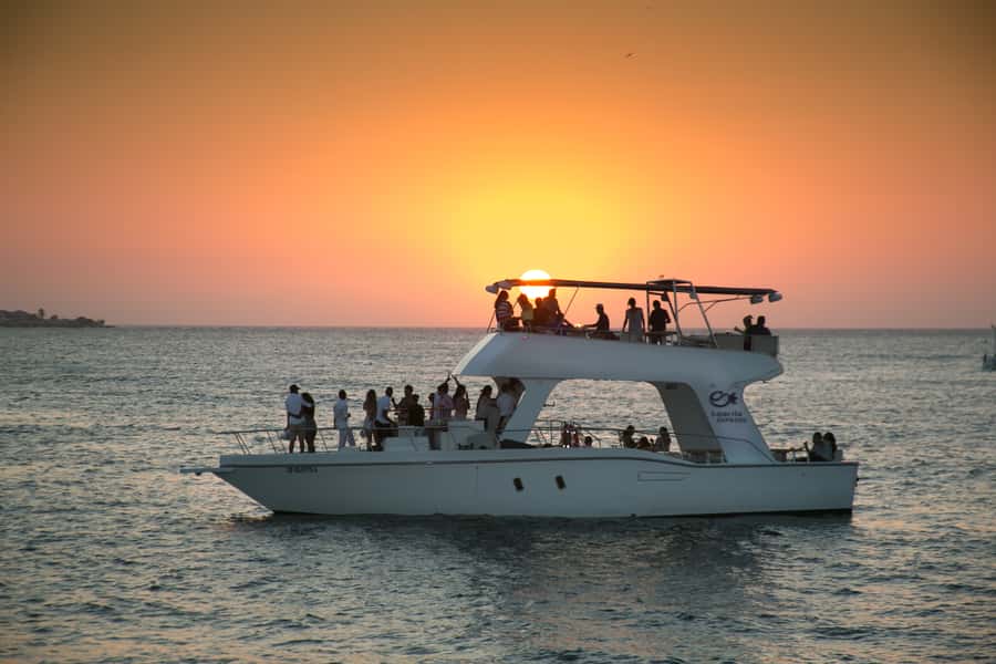 Cartagena: Sunset Cruise with Open Bar - Castillogrande and the main sunset view