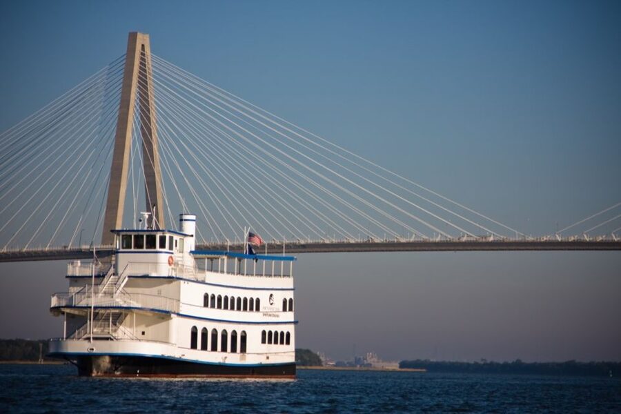 Charleston: Luxury Harbor Dinner Cruise - Following the harbor route
