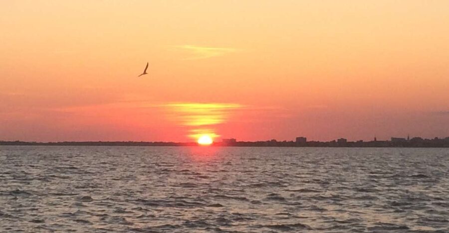 Charleston: Sunset Harbor Cruise - The harbor at sunset