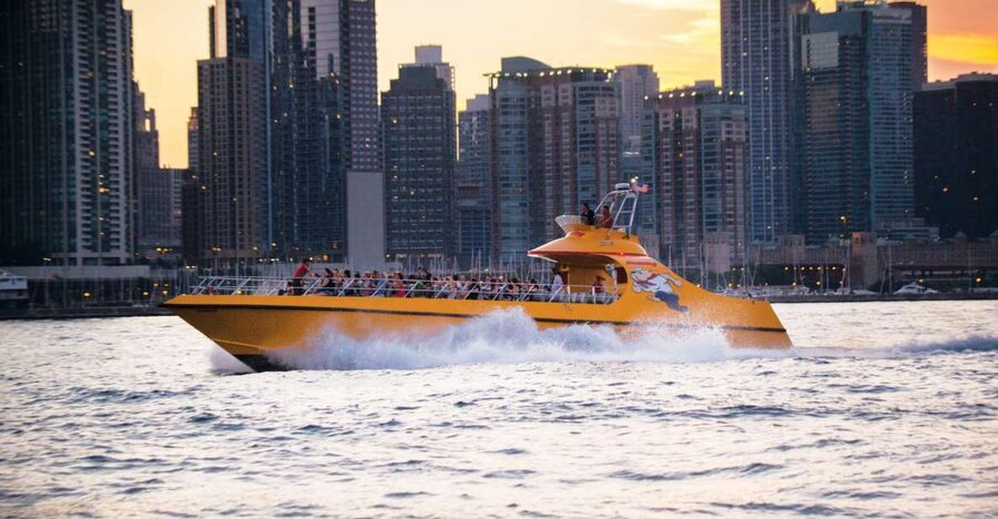 City Cruises Chicago: Seadog Lakefront Speedboat Ride - Leaving Navy Pier on a 2,000-horsepower boat