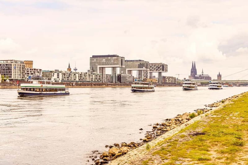 Cologne: 1-hour Rhine Cruise in Cologne - Rheinauhafen, museums, and the harbor crane houses