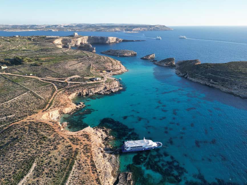 Comino & Blue Lagoon Cruise inc Photo Stop at Crystal Lagoon - The cruise along Malta’s northern coast