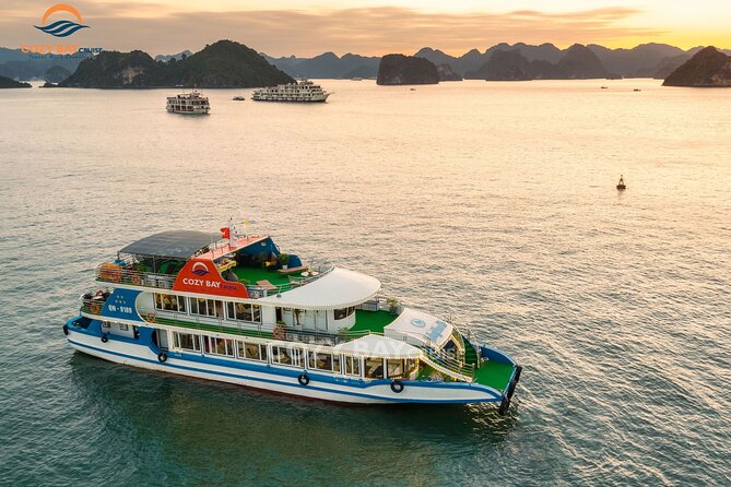 Cozy Bay Halong 5-Star Day Cruise, Buffet, Cave, Kayak, Swimming - Sung Sot Cave and its steep stairways