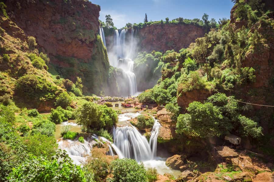 Day Trip To Ouzoud Waterfalls & Boat Ride From Marrakech - The steep walk to the valley floor