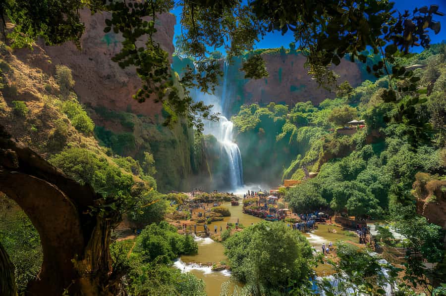 Day Trip To Ouzoud Waterfalls (Guide Hik & Boat option) - The boat ride beneath the waterfall