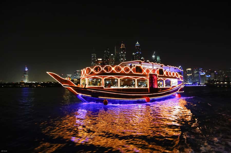 Doha: Arabic Dhow Cruise with Dinner, Tea & Coffee - Cruising the Corniche for about one hour