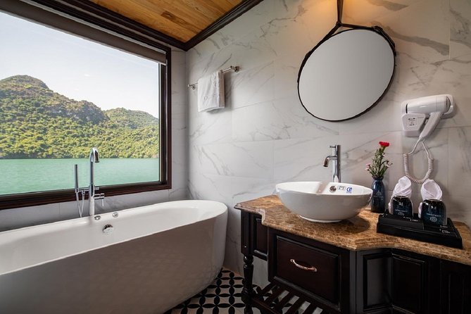 Doris Cruise 5 star cruise 2 days visiting Halong Bay Lan Ha Bay private balcony - What the $235 price really covers