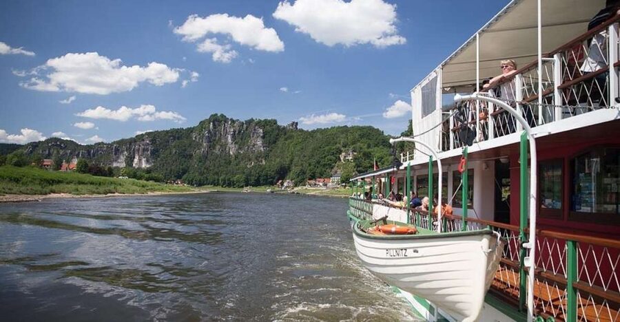 Dresden: Königstein Fortress Paddle Steamer Cruise - Boarding beneath Brühl’s Terrace